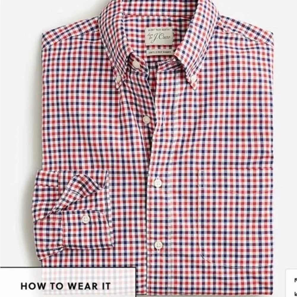 NWT Jcrew Men Secret Wash cotton poplin shirt Classic Fit | Size M